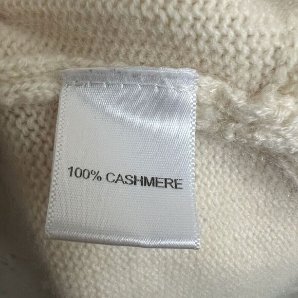 Quinn Women's Sweater Size XS 100% Cashmere Ivory Long Sleeve - Picture 3 of 6